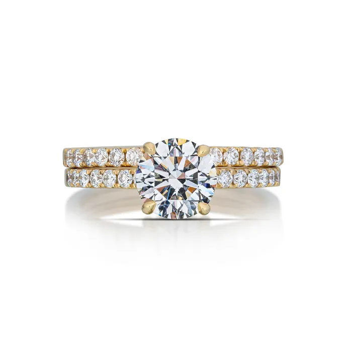 132 Carat Round Brilliant Cut Diamond Wedding Set Stephen Silver Fine Jewelry Rings 132 Carat Round Brilliant Cut Diamond Wedding Set Stephen Silver Fine Jewelry Rings