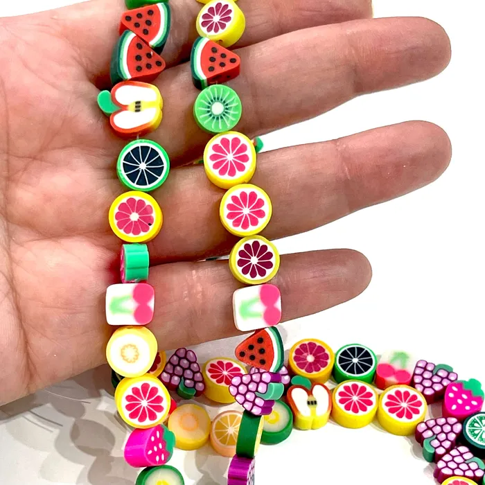 10mm Polymer Clay Fruits10 Beads in a Pack Peppy Beads Earrings