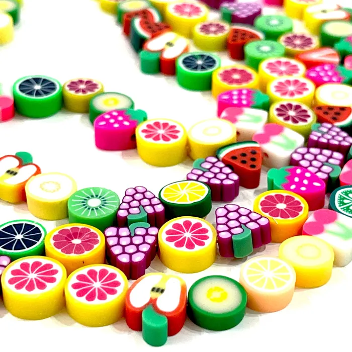 10mm Polymer Clay Fruits10 Beads in a Pack Peppy Beads Earrings