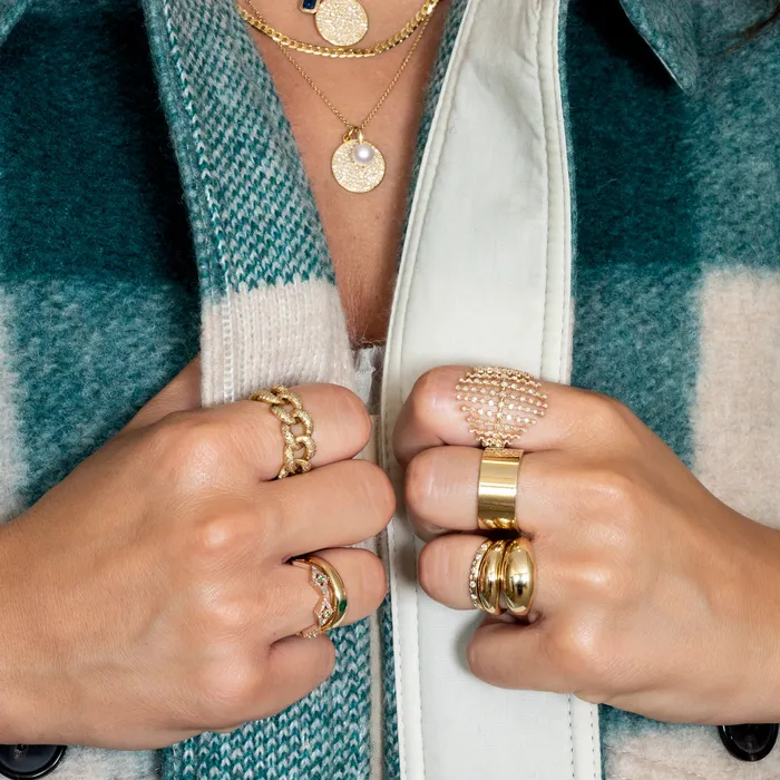 14 Karat Gold Dome 6mm Ring RACHEL LYNN CHICAGO Rings