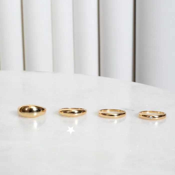 14 Karat Gold Dome 6mm Ring RACHEL LYNN CHICAGO Rings