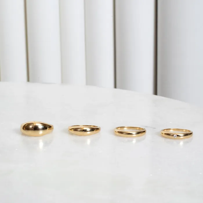 14 Karat Gold Dome 6mm Ring RACHEL LYNN CHICAGO Rings