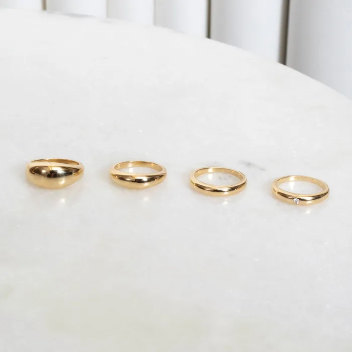 14 Karat Gold Dome 6mm Ring RACHEL LYNN CHICAGO Rings