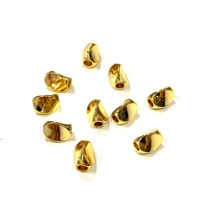 24Kt Gold Plated Brass Spacer 6x4mm Brass Spacers 10 Pcs in a pack Peppy Beads Earrings 24Kt Gold Plated Brass Spacer 6x4mm Brass Spacers 10 Pcs in a pack Peppy Beads Earrings