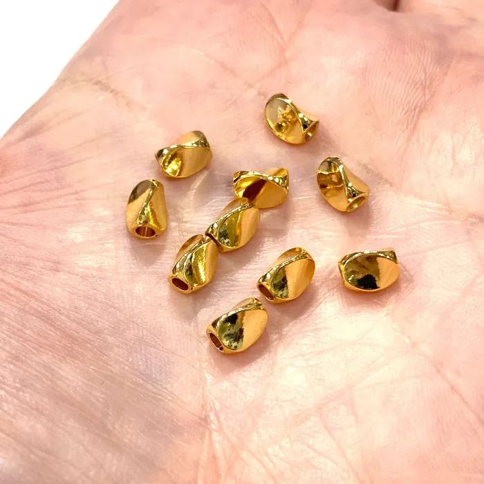 24Kt Gold Plated Brass Spacer 6x4mm Brass Spacers 10 Pcs in a pack Peppy Beads Earrings 24Kt Gold Plated Brass Spacer 6x4mm Brass Spacers 10 Pcs in a pack Peppy Beads Earrings