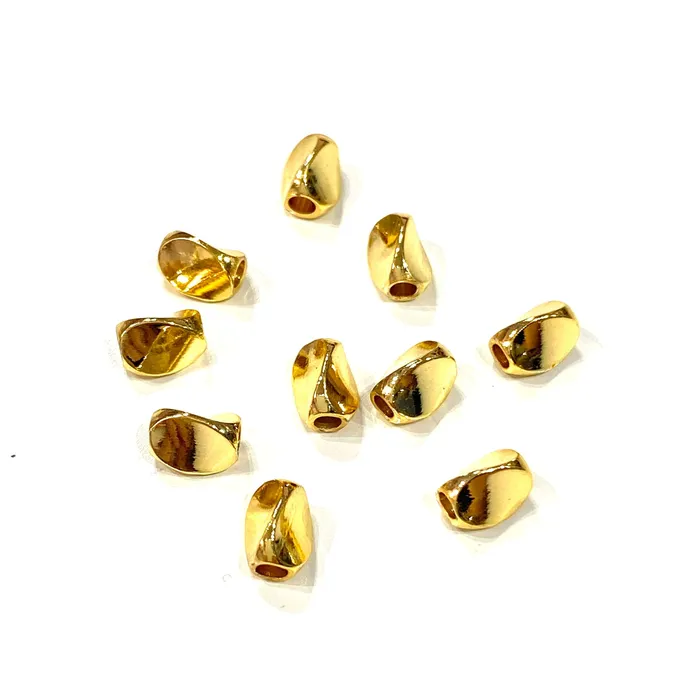 24Kt Gold Plated Brass Spacer 6x4mm Brass Spacers 10 Pcs in a pack Peppy Beads Earrings 24Kt Gold Plated Brass Spacer 6x4mm Brass Spacers 10 Pcs in a pack Peppy Beads Earrings