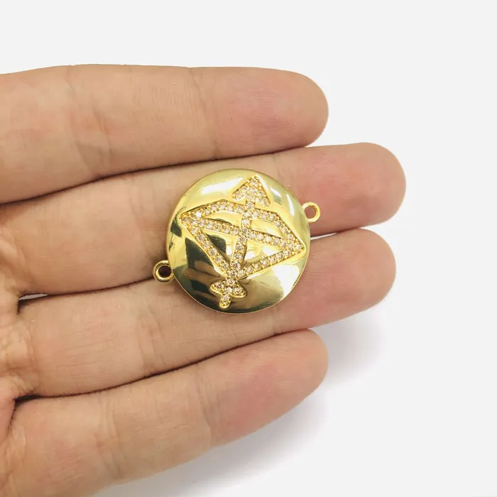 24Kt Gold Plated Brass Zirconia Zodiac Horoscope Sign Connector Charms Peppy Beads PreStyled Sets 24Kt Gold Plated Brass Zirconia Zodiac Horoscope Sign Connector Charms Peppy Beads PreStyled Sets