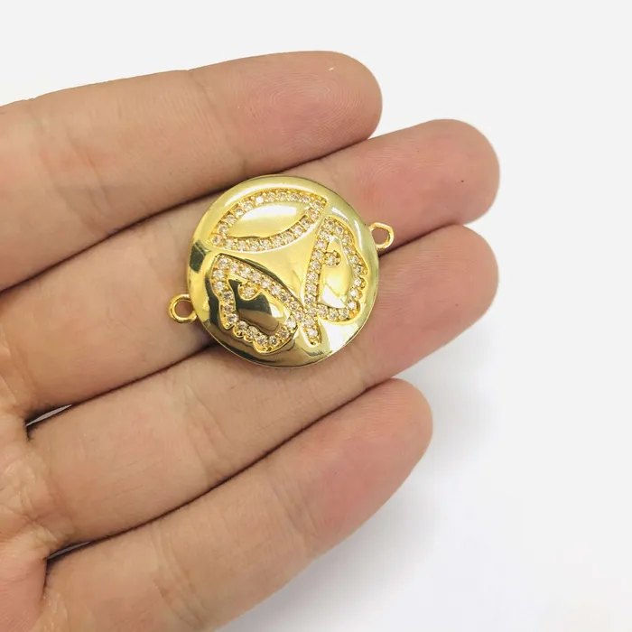 24Kt Gold Plated Brass Zirconia Zodiac Horoscope Sign Connector Charms Peppy Beads PreStyled Sets 24Kt Gold Plated Brass Zirconia Zodiac Horoscope Sign Connector Charms Peppy Beads PreStyled Sets