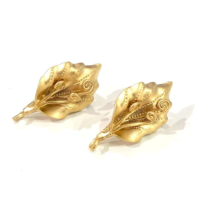 24Kt Matte Gold Plated Brass Calla Lily Stud Earrings 2 pcs in a pack Peppy Beads Earrings 24Kt Matte Gold Plated Brass Calla Lily Stud Earrings 2 pcs in a pack Peppy Beads Earrings