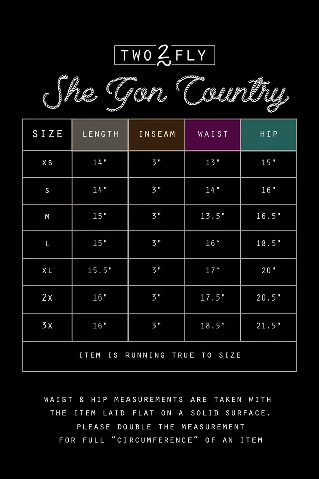 2FLY Earrings SHE GON COUNTRY SHORTS