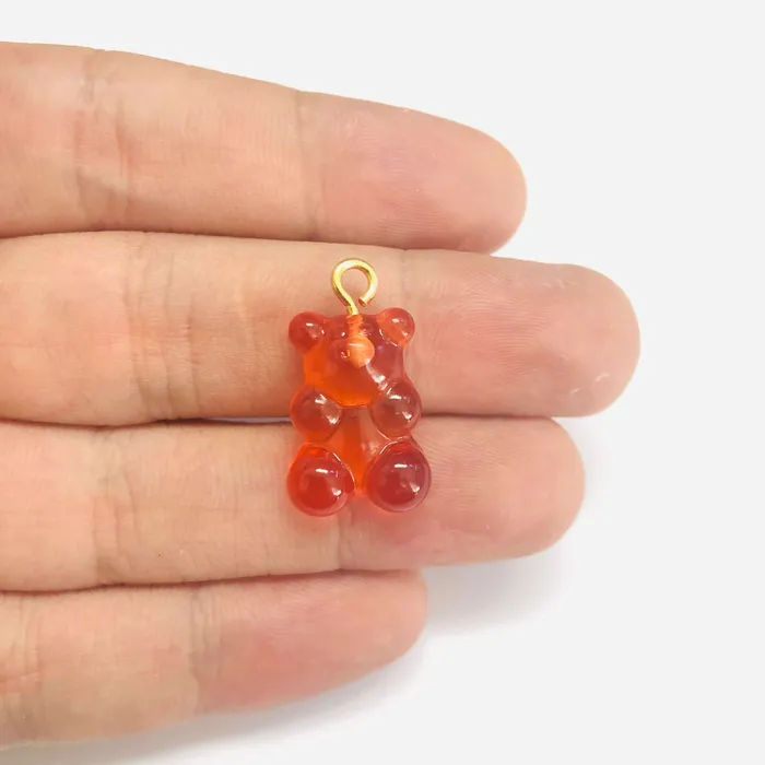 5 pcs in a pack Jelly Bear Charms Gummy Bear Resin With Loop Jelly Bear Shaped Resin Charms 12x22mm Peppy Beads Necklaces 5 pcs in a pack Jelly Bear Charms Gummy Bear Resin With Loop Jelly Bear Shaped Resin Charms 12x22mm Peppy Beads Necklaces