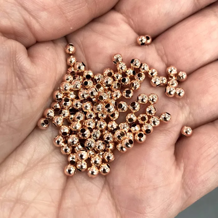 50 Pcs 3mm Rose Gold Spacer Balls 3mm Rose Gold Spacer Beads 50 Pieces in a pack Peppy Beads Earrings 50 Pcs 3mm Rose Gold Spacer Balls 3mm Rose Gold Spacer Beads 50 Pieces in a pack Peppy Beads Earrings