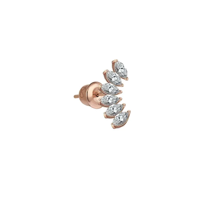 6 Diamonds Marquise Earring Kismet By Milka Earrings