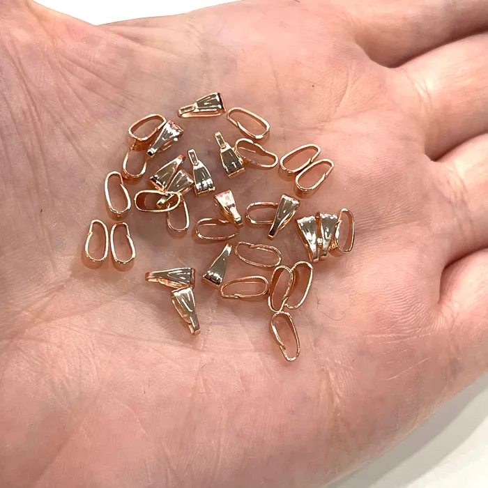 7mm Rose Gold Plated Pendant Bail Rose Gold Pinch Bail Pendant Connectors Necklace Findings 10 pcs in a pack Peppy Beads Necklaces 7mm Rose Gold Plated Pendant Bail Rose Gold Pinch Bail Pendant Connectors Necklace Findings 10 pcs in a pack Peppy Beads Necklaces