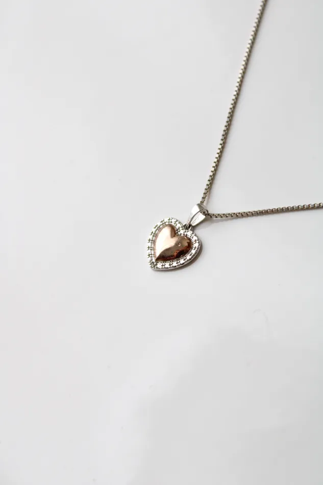 925 Rose Gold Heart Necklace Jubilee Thrift Necklaces