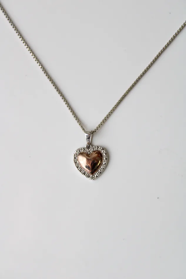 925 Rose Gold Heart Necklace Jubilee Thrift Necklaces