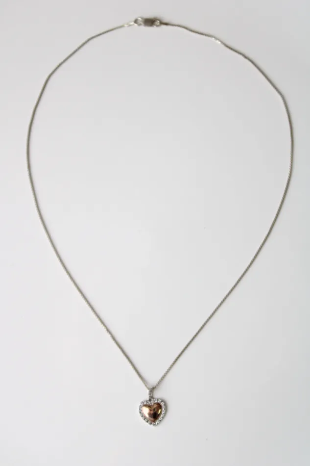925 Rose Gold Heart Necklace Jubilee Thrift Necklaces