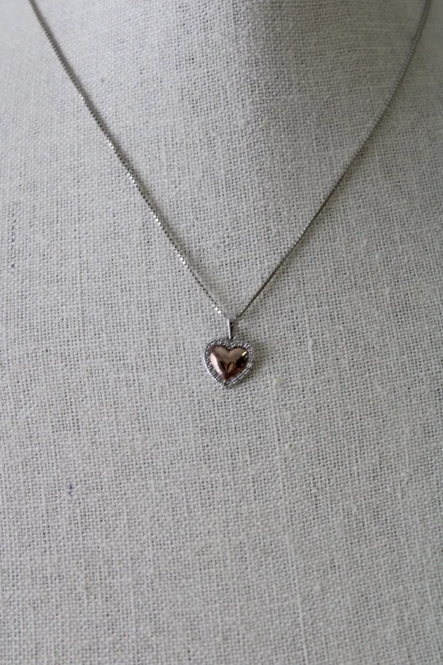 925 Rose Gold Heart Necklace Jubilee Thrift Necklaces