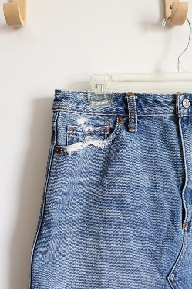 Abercrombie Fitch Earrings Abercrombie Fitch Denim Natural Rise Ripped Skirt 3010