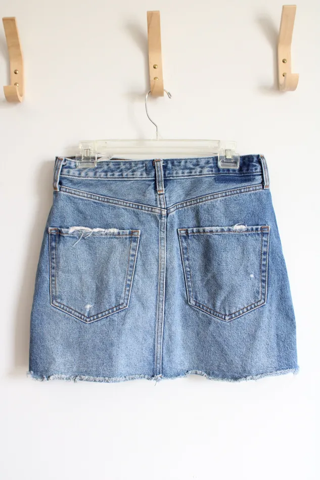Abercrombie Fitch Earrings Abercrombie Fitch Denim Natural Rise Ripped Skirt 3010