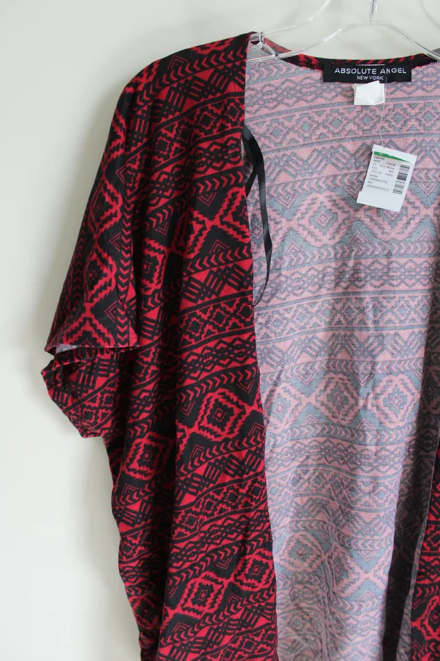 Absolute Angel Rings NEW Absolute Angel Red Black Aztec Pattern Cardigan LXL