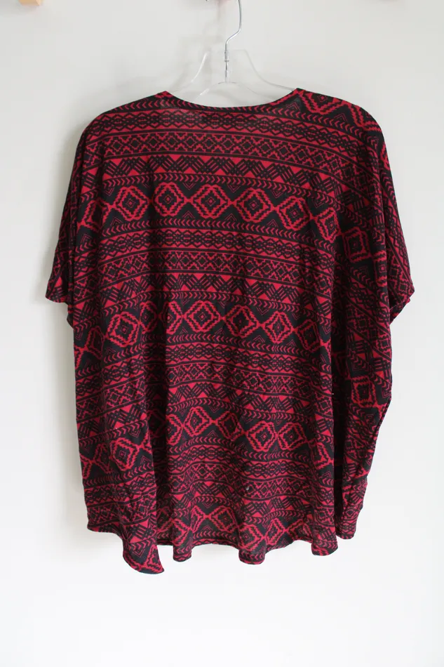 Absolute Angel Rings NEW Absolute Angel Red Black Aztec Pattern Cardigan LXL