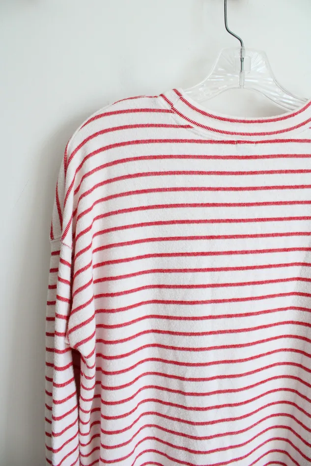 Aerie Red White Striped Long Sleeved Top S Aerie Rings