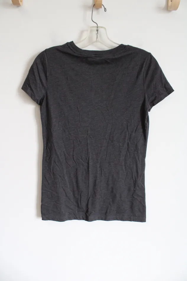 Aeropostale Aeropostale Gray Logo Tee M Earrings