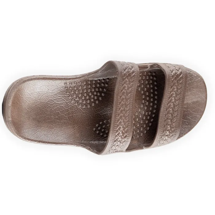 AJ W Comfy Brown Sandals AJWINC Earrings