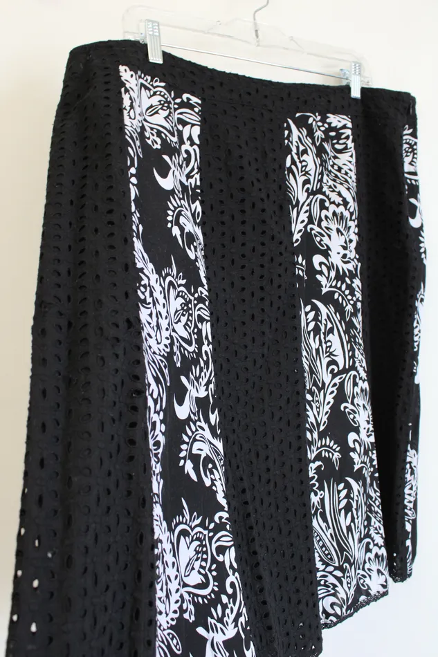 Alfred Dunner Black White Eyelet Skirt 18 Alfred Dunner Rings