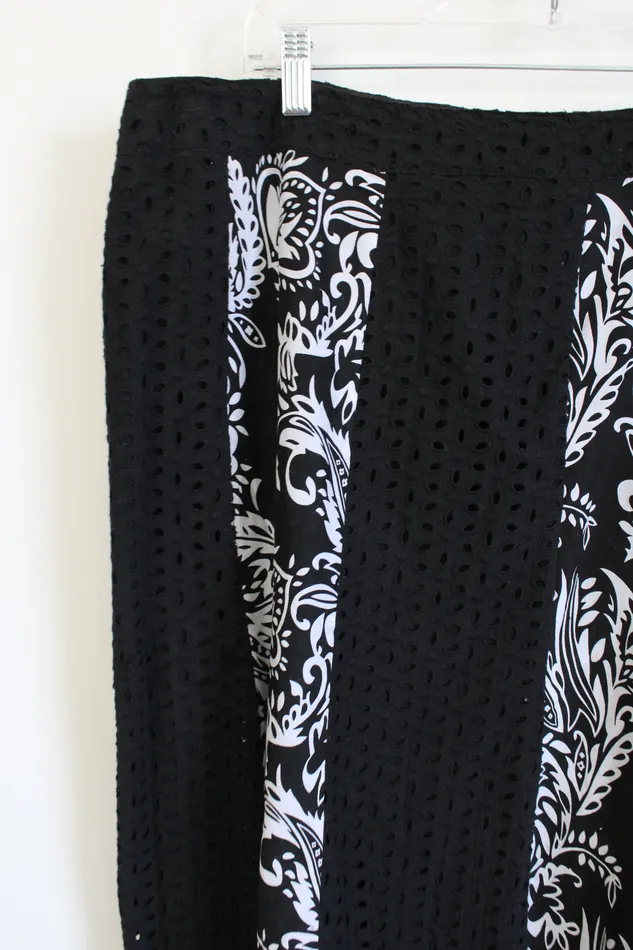 Alfred Dunner Black White Eyelet Skirt 18 Alfred Dunner Rings