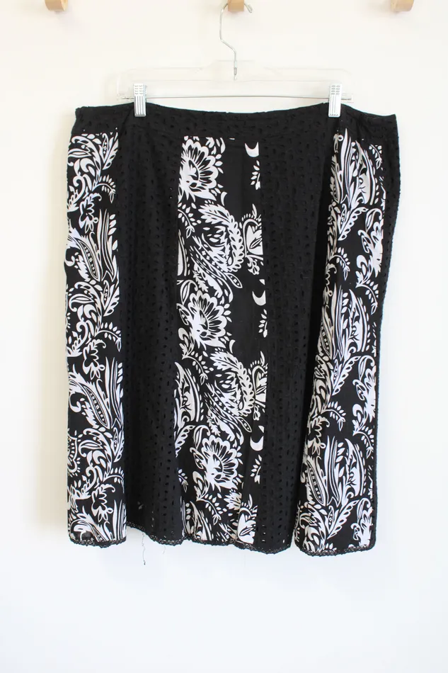 Alfred Dunner Black White Eyelet Skirt 18 Alfred Dunner Rings