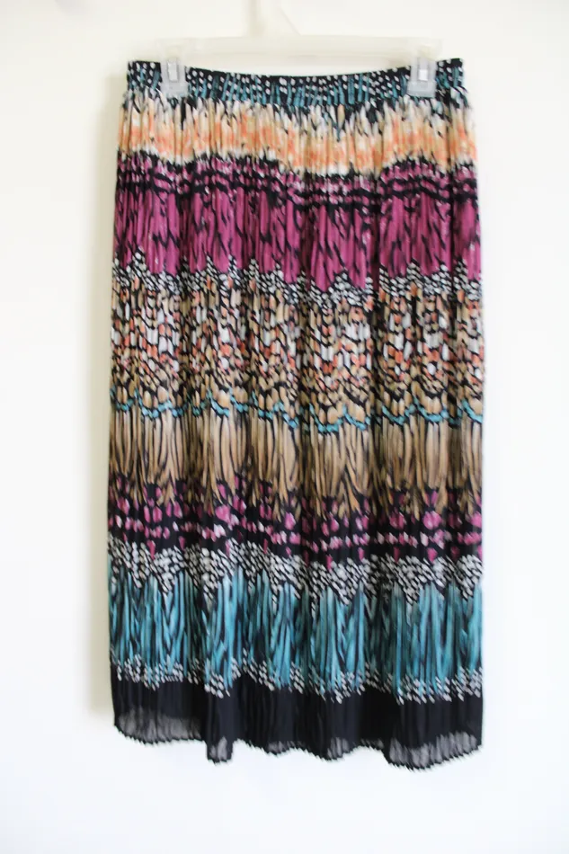 Alfred Dunner Earrings Alfred Dunner Pleated Midi Skirt 6 Petite