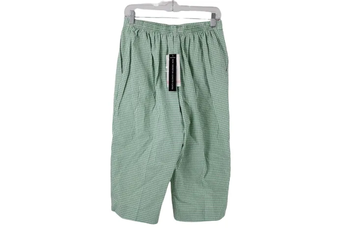 Alfred Dunner NEW Alfred Dunner Green Checked Capri Pants 10 Petite Earrings