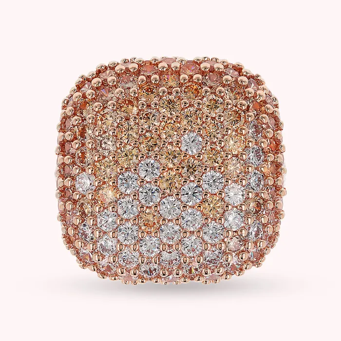 Anello Chevalier Quadrato con Pav in Cubic Zirconia Bronzallure Earrings
