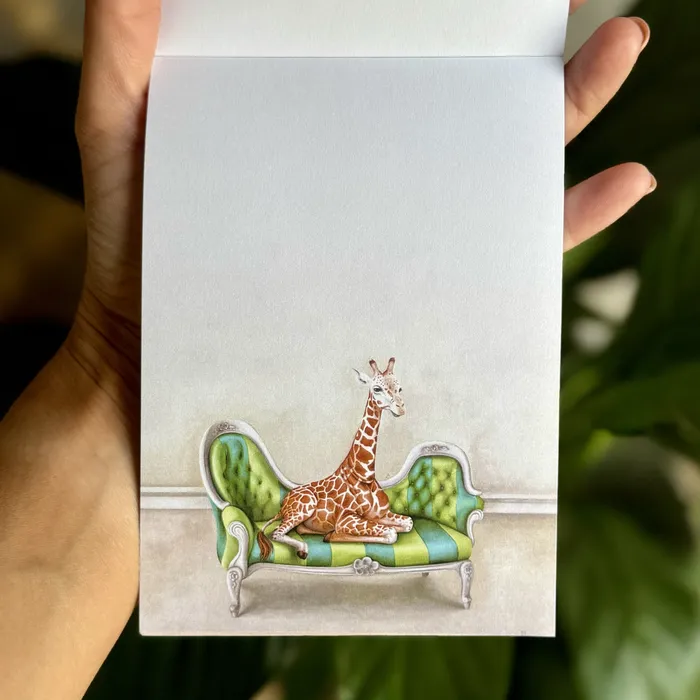 Animals at Leisure Magnetic Notepad Whimsical Earrings