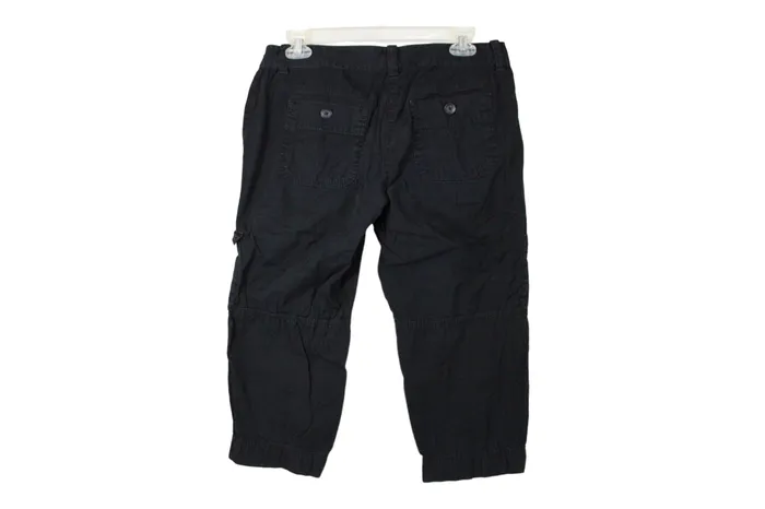 Ann Taylor LOFT Ann Taylor LOFT Black Cargo Capri Pants 6 Petite Rings