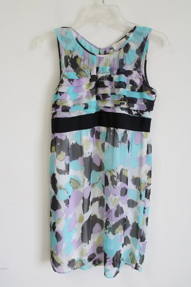 Ann Taylor LOFT Rings Ann Taylor LOGT Blue Chiffon Dress 6 Petite