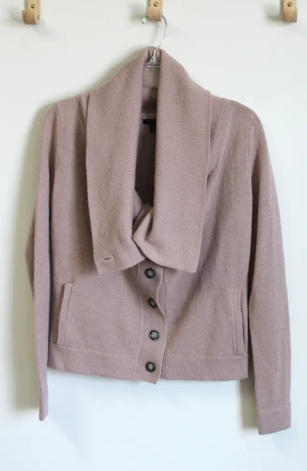 Ann Taylor Wool Blend Dusty Pink Cardigan XS Ann Taylor LOFT Earrings