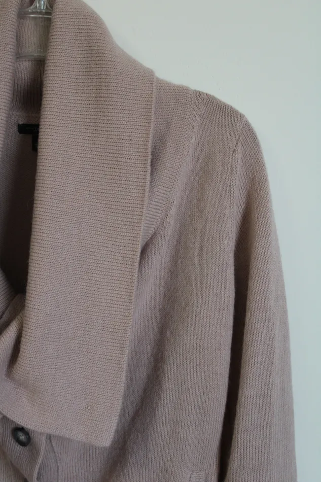 Ann Taylor Wool Blend Dusty Pink Cardigan XS Ann Taylor LOFT Earrings