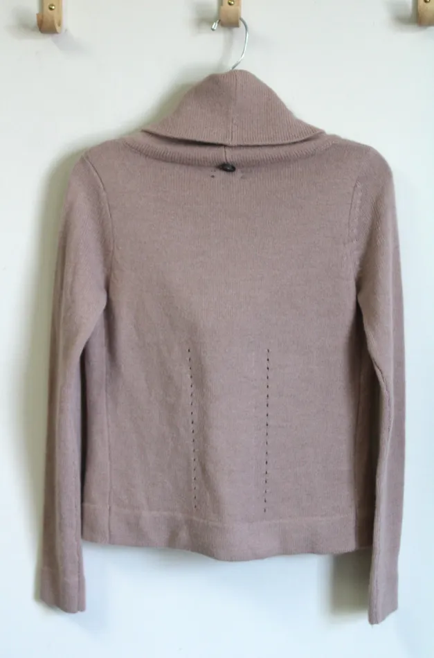 Ann Taylor Wool Blend Dusty Pink Cardigan XS Ann Taylor LOFT Earrings