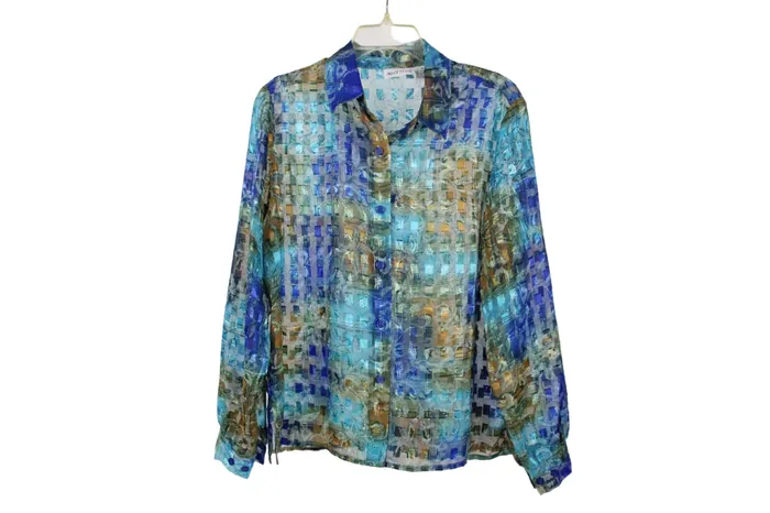 Apparenza Blue Sheer Top M Apparenza Rings