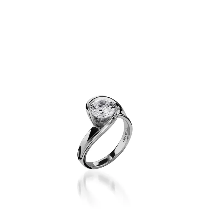 Apropos White Gold Engagement Ring John Atencio Rings