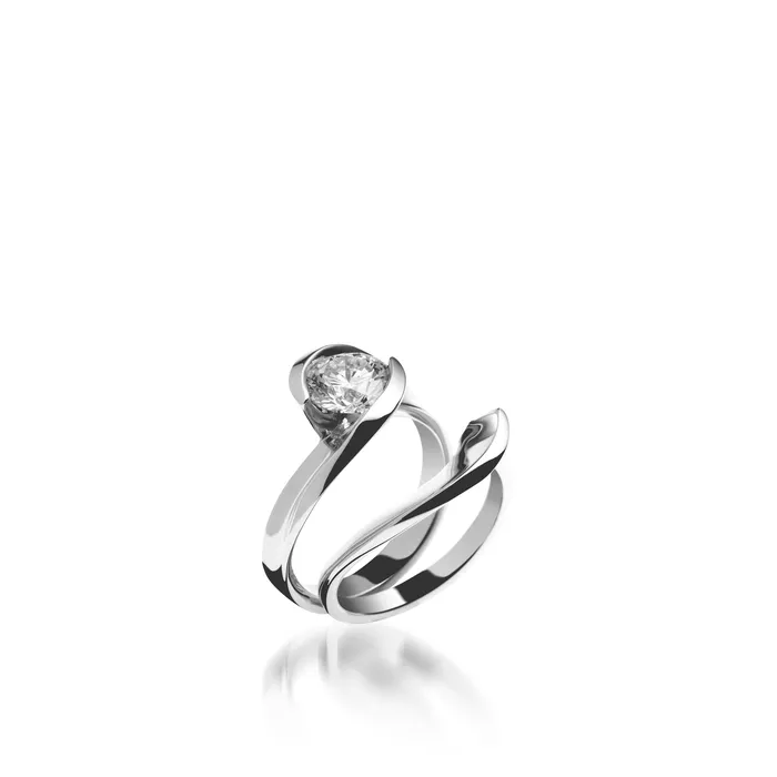 Apropos White Gold Engagement Ring John Atencio Rings