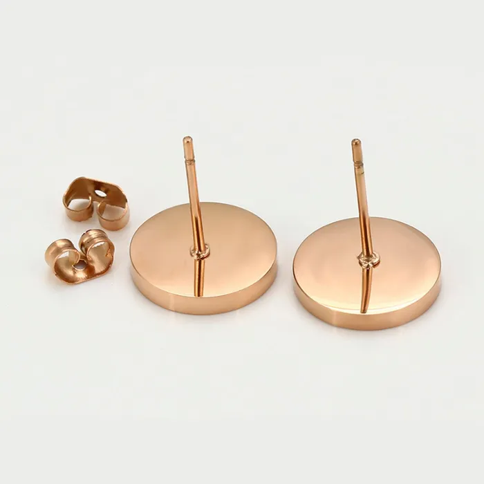 Aretes de Moda con Opalo y forma de Reloj Gold Shield Earrings