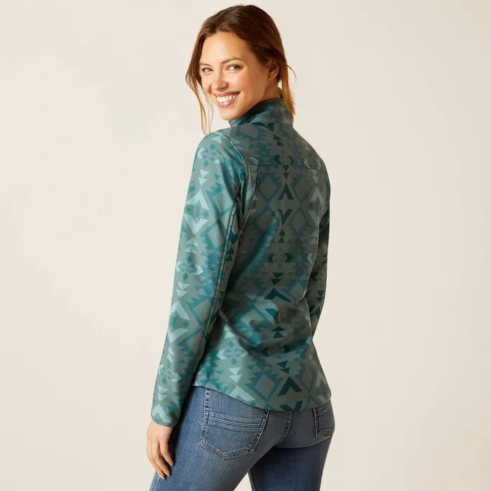 ARIAT CLOTHING ARIAT WOMENS NEW TEAM SOFTSHELL PRINT JACKET PINEWOOD Earrings