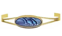 Ariki Paua Large Oval Gold Bangle ARIKINEWZEALAND Bracelets