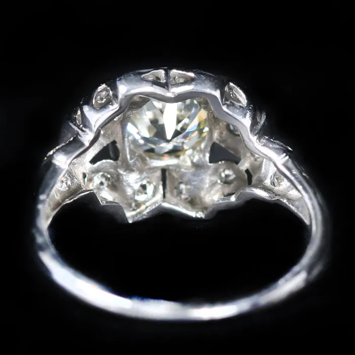 Art Deco 115 Carat Old European Cut Diamond Engagement Ring OTC Rings