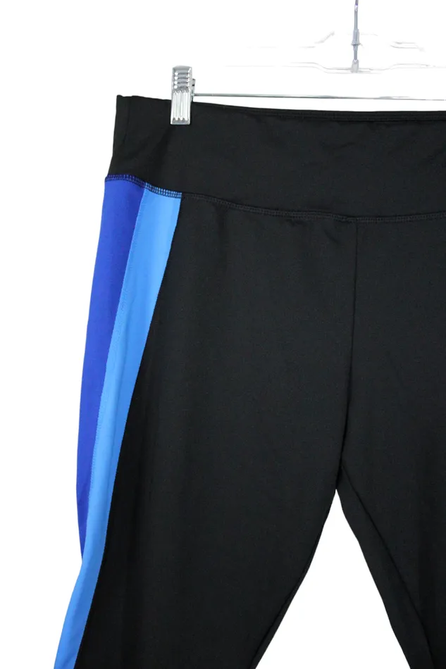 Athletic Works Rings Athletic Works Black Blue Capri Legging L