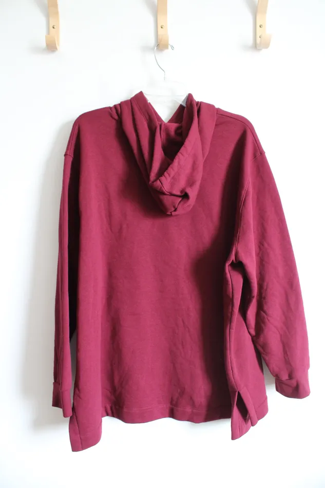 Ava Viv Maroon Beaded String Hoodie 3X Ava Viv Earrings